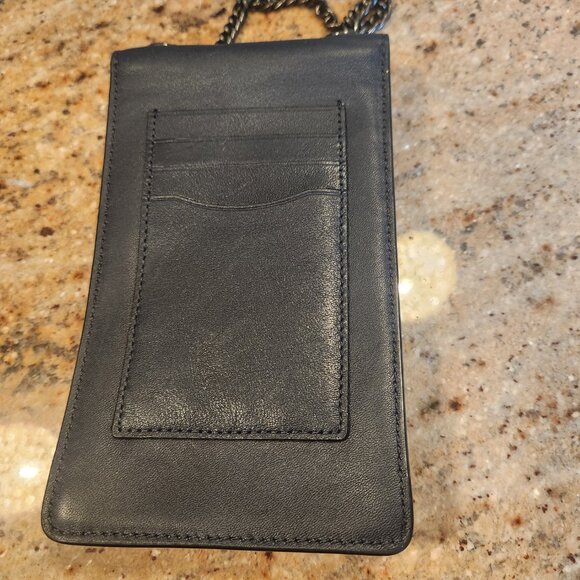 Coach North/South Phone Crossbody Rainbow Navy Blue Glitter Limited Edition - Picture 11 of 16